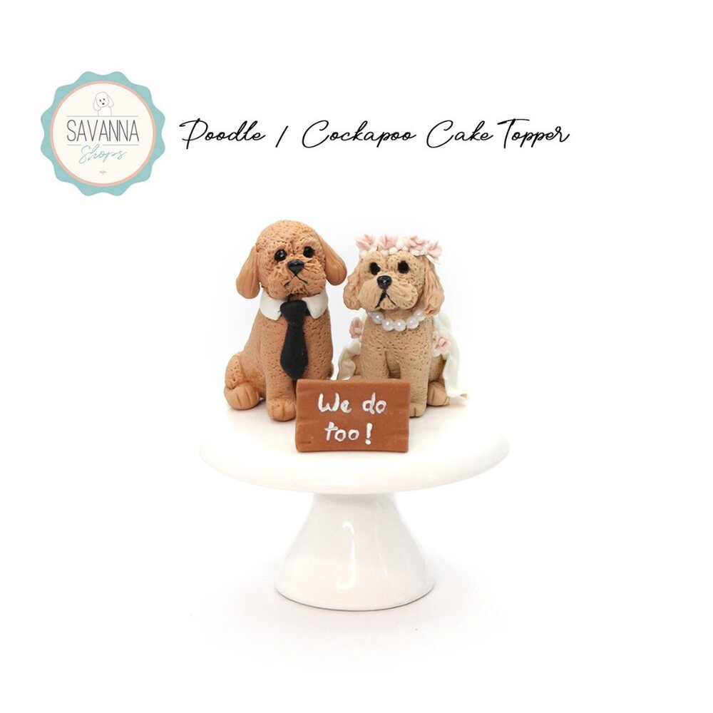 Dog Cake Topper, Poodle / Cockapoo Cake Topper / Wedding Cake Topper